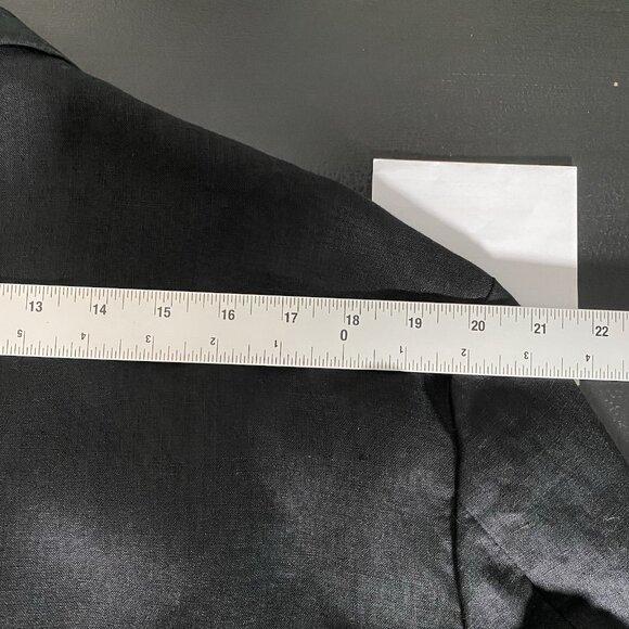 MUJI 100% Linen Blazer XL Surgeon Cuffs Unstructured Patch Pockets Lightweight - Picture 15 of 16